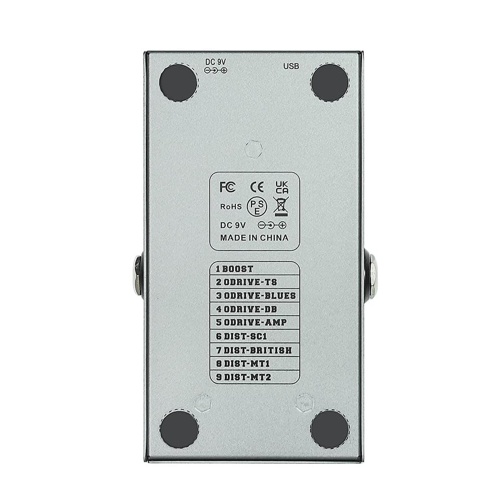 M-Vave Mini-Efx - Multieffektpedal 4 Overdrive-Effekte 4