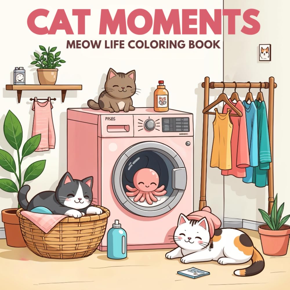 Cat Moments: The Cat's Canvas: Unwind and Color with Cats