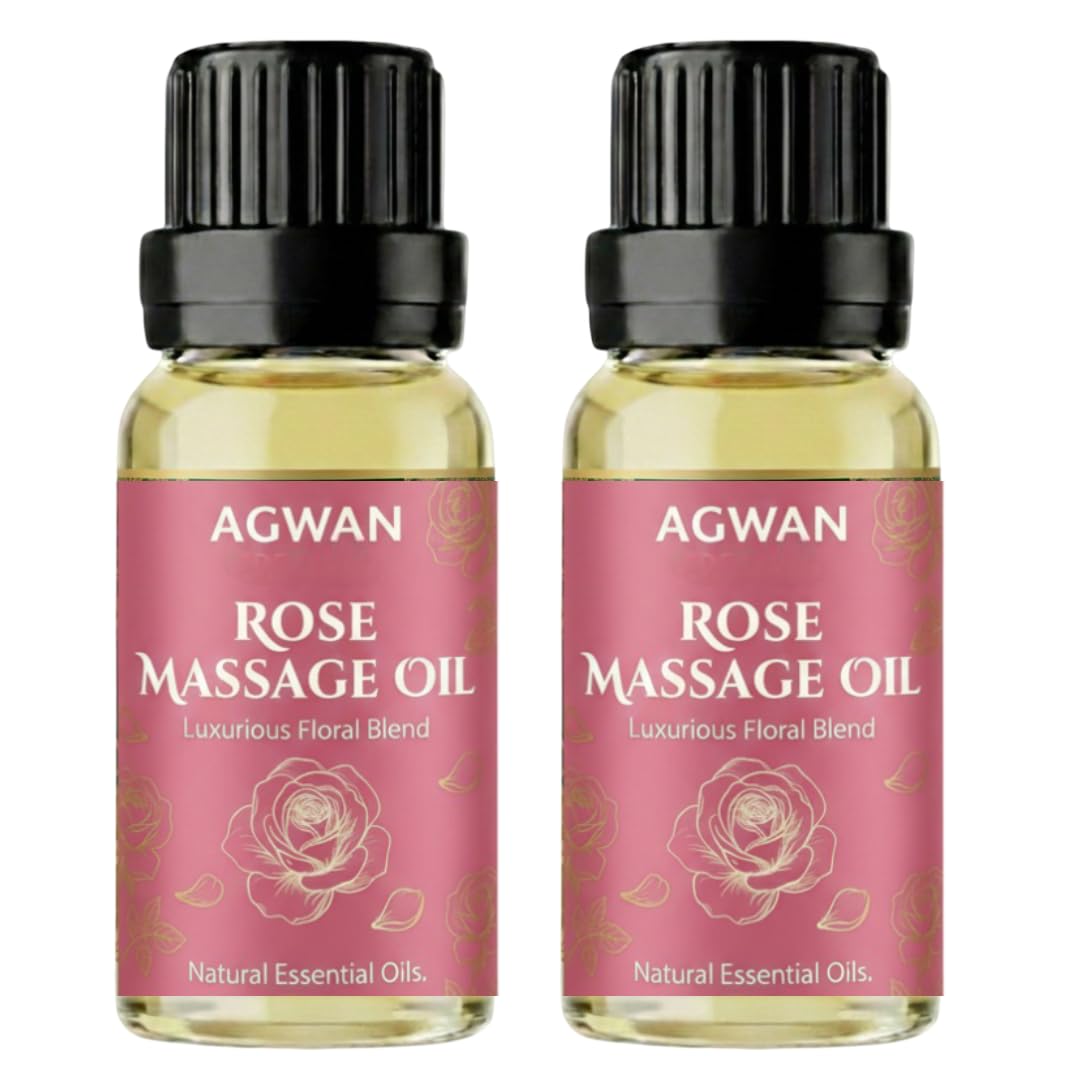 Hot Massage Oil Pack of 2, 200ml Seductive Sensual Massage Oil for Couples, Date Nights, Intimate Romantic Massage, Non-Sticky Formula, Natural Ingredients Bliss