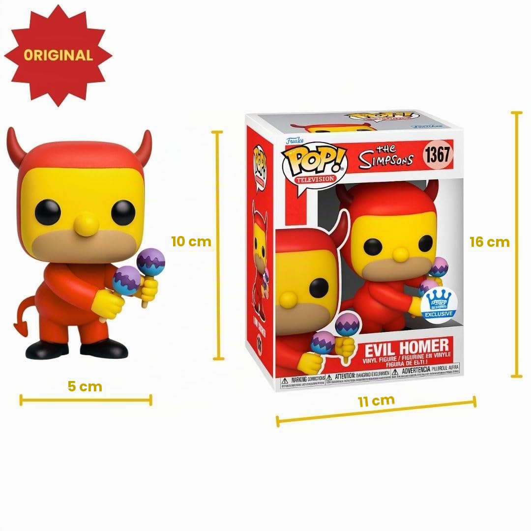Funko Pop! - Figura de Vinilo de Homero Malvado de Los Simpson, 4.33 Pulgadas, Maracas, Exclusiva