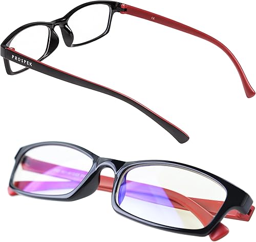 Prospek Lentes de lectura de luz azul para hombres y mujeres, anteojos de lectura para computadora de 0.75 pulgadas con protección de luz azul y