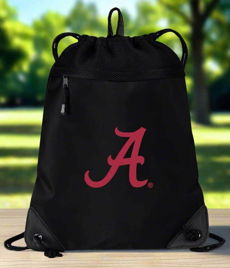 Broad Bay Alabama Drawstring Bag University of Alabama Cinch Pack Backpack UNIQUE MESH & MICROFIBER