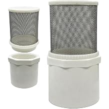 2 inch Stainless Steel Filter Cover Connected to 2 inch/DN50 PVC Water Pipe, Suction Strainers 360 Degree mesh Rapid Filtration Used to Remove Debris and Reduce Solid Entry