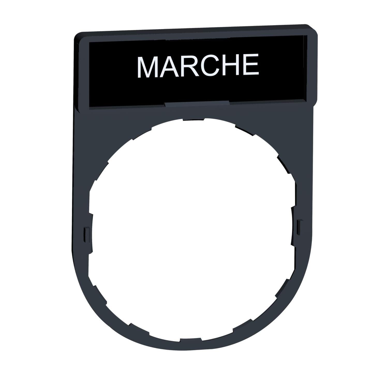 Schneider Electric - Harmony - porte-​étiquette 30x40 + étiquette 'MARCHE' 8x27 - blanc/​noir - ZBY2103
