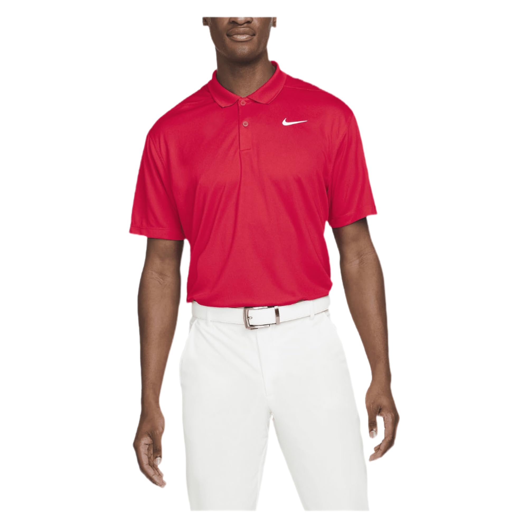 Nike Men's Victory Solid Dri-Fit Polo L University Red | White