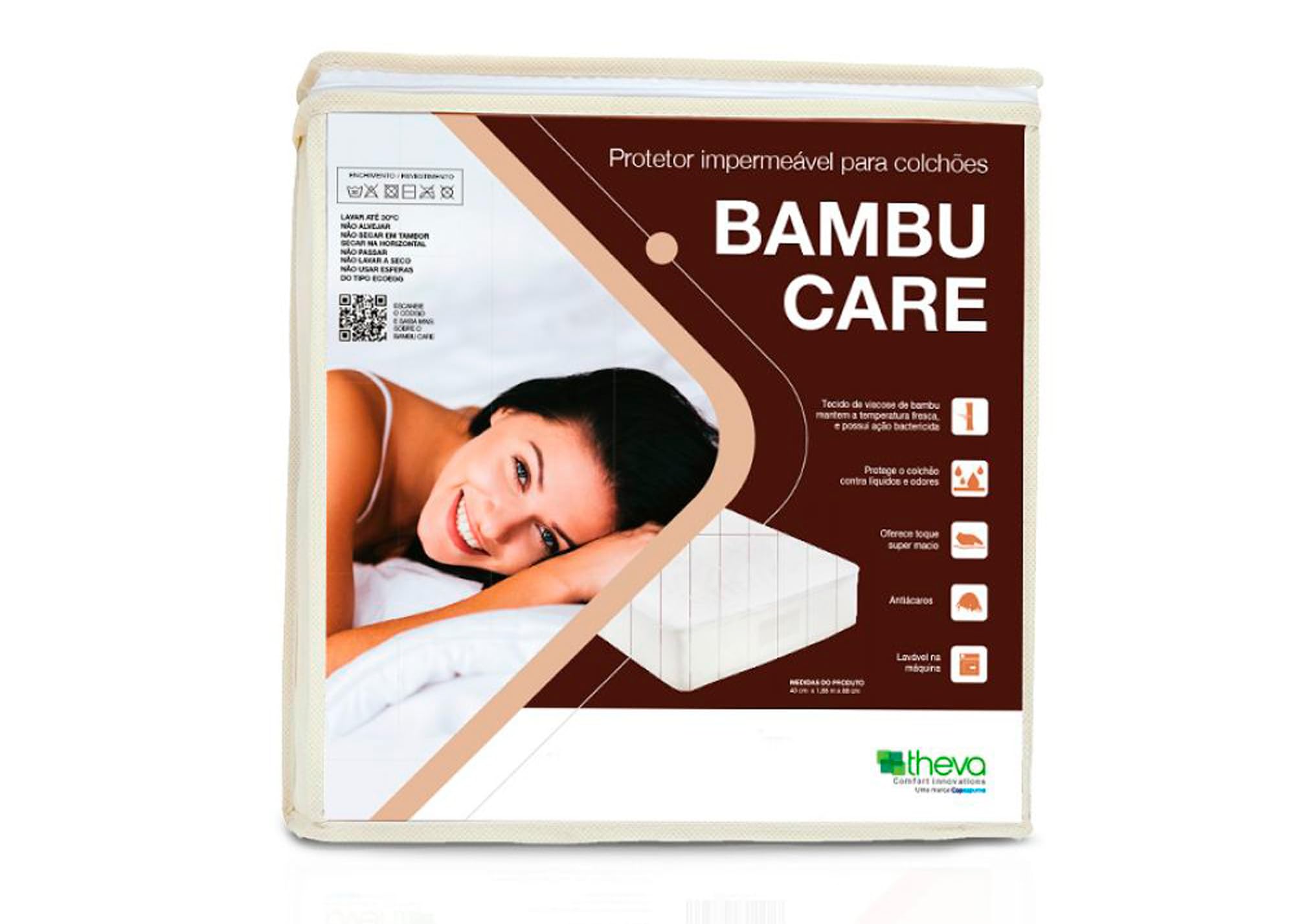 SOLOV　DAY&SWIM TRIMARM COVER IVORY Protetor impermeável Bambu Care Queen 158X198 : Amazon.com.br: Casa