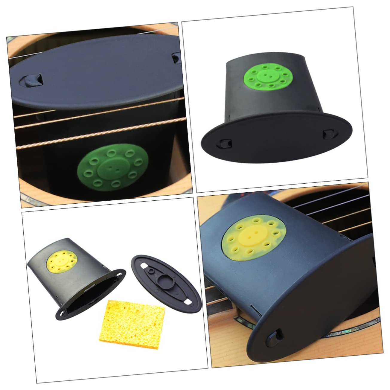 Abaodam Mini Humidificador De Guitarra (3 Unidades) Para Panel De Guitarra Con Orificio De Sonido Humidificador Portátil Regulador De Humedad De Guitarra Plástico Resistente.