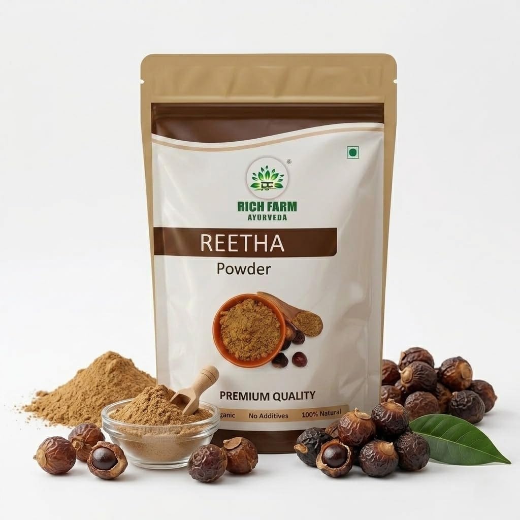 Reetha Powder 50g | 100% Natural Soapnut Powder for Hair Care | Traditional Ayurvedic Hair Cleanser | Supports Scalp Cleansing, Soft & Healthy Hair | Chemical-Free Herbal Powder-picture-24