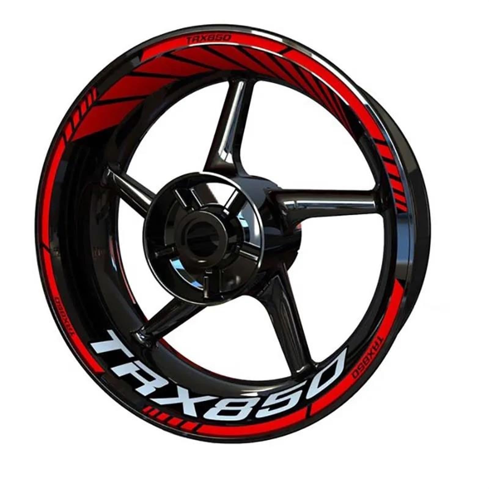 Motorrad-Radaufkleber Rennfelgenstreifen-Aufkleber Motorrad-Dekorationszubehör Für Yamaha TRX 850 TRX-850(Style 5)