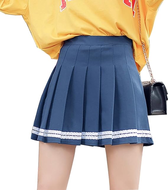 XIANGCHEN delle Donne Mini Gonna Un Pieghe Una Vita Alta Un Pieghe Gonne da  Skorts Tennis con Pantaloncini della Ragazza della Scuola Uniforme (Navy,S)  : Amazon.it: Abbigliamento