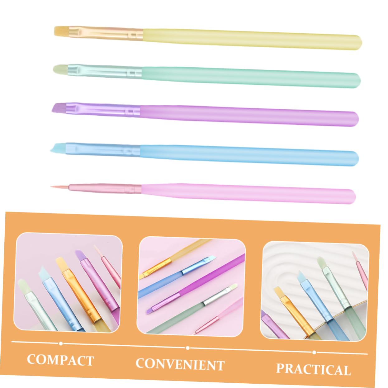 Beaupretty 25pièces Pinceaux Nail Art Pour Gel à Ongles Outils De Manucure Diy Pour Salon à Domicile Et Professionnel
