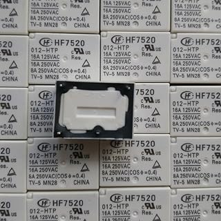 10PCS 100% New Relay HF7520 005-HTP HF7520 012-HTP HF7520 024-HTP HF7520-012-HTP HF7520-009-HTP HF7520 012 HTP 4PIN 16A 9V 12V (Color : HF7520 005-HTP)