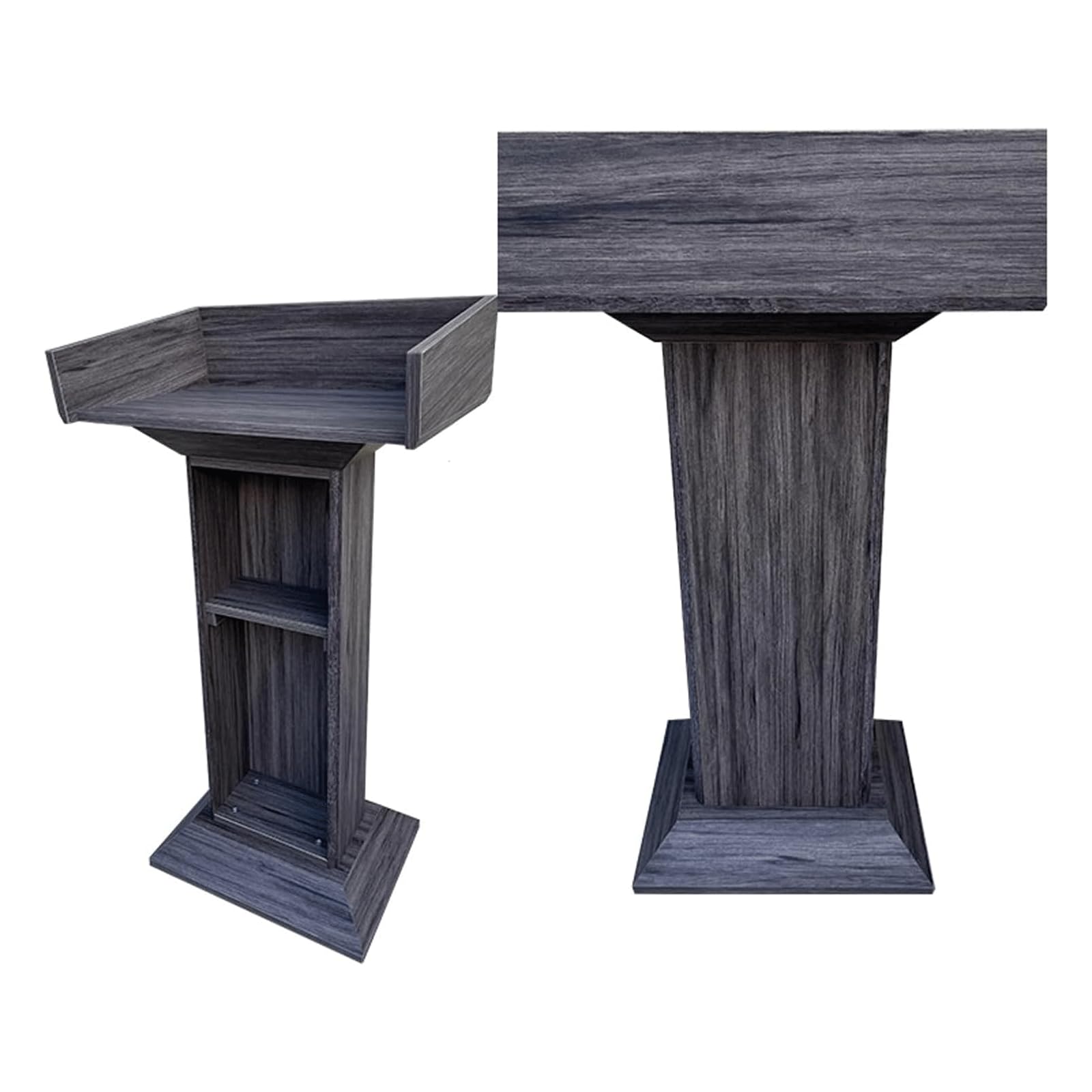 Podium Solidne Podium Nowoczesny Pulpit Proste Podium Z Litego Drewna Wytrzymałe Pulpity Przenośne Podium Stojące Na Podłodze Otwarta Przestrzeń Do Przechowywania Podium(A)