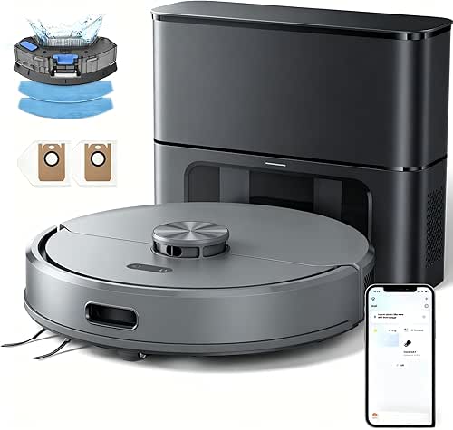 Kilgone Robot Vacuum and Mop Combo, Tangle-Free Powerful Suction, Robotic