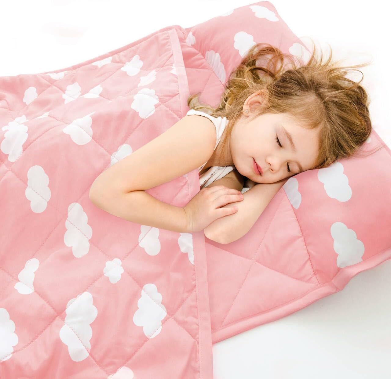 Sheet for Regalo My Cot Portable Toddler Bed, Joovy Travel Cot (Sheet Only, Bed not Included), 48''×24.5''/Toddler Nap Mat with Removable Pillow and Blanket