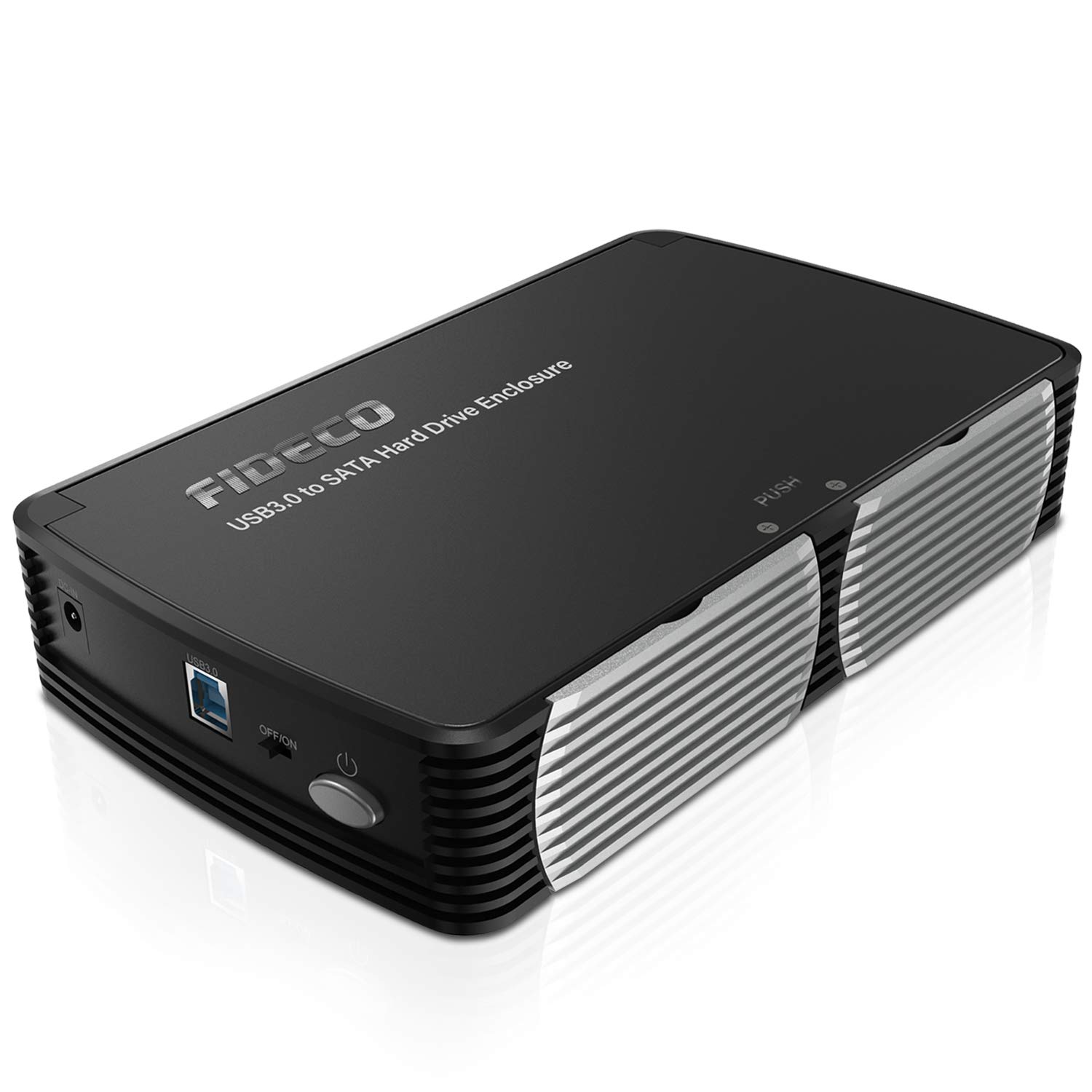 FIDECO Hard Drive Enclosure, USB 3.0 Hard Drive Docking Station with OTB, External Hard Drive Caddy Reader for 2.5 and 3.5 Inch SATA HDD and SSD (Support UASP)