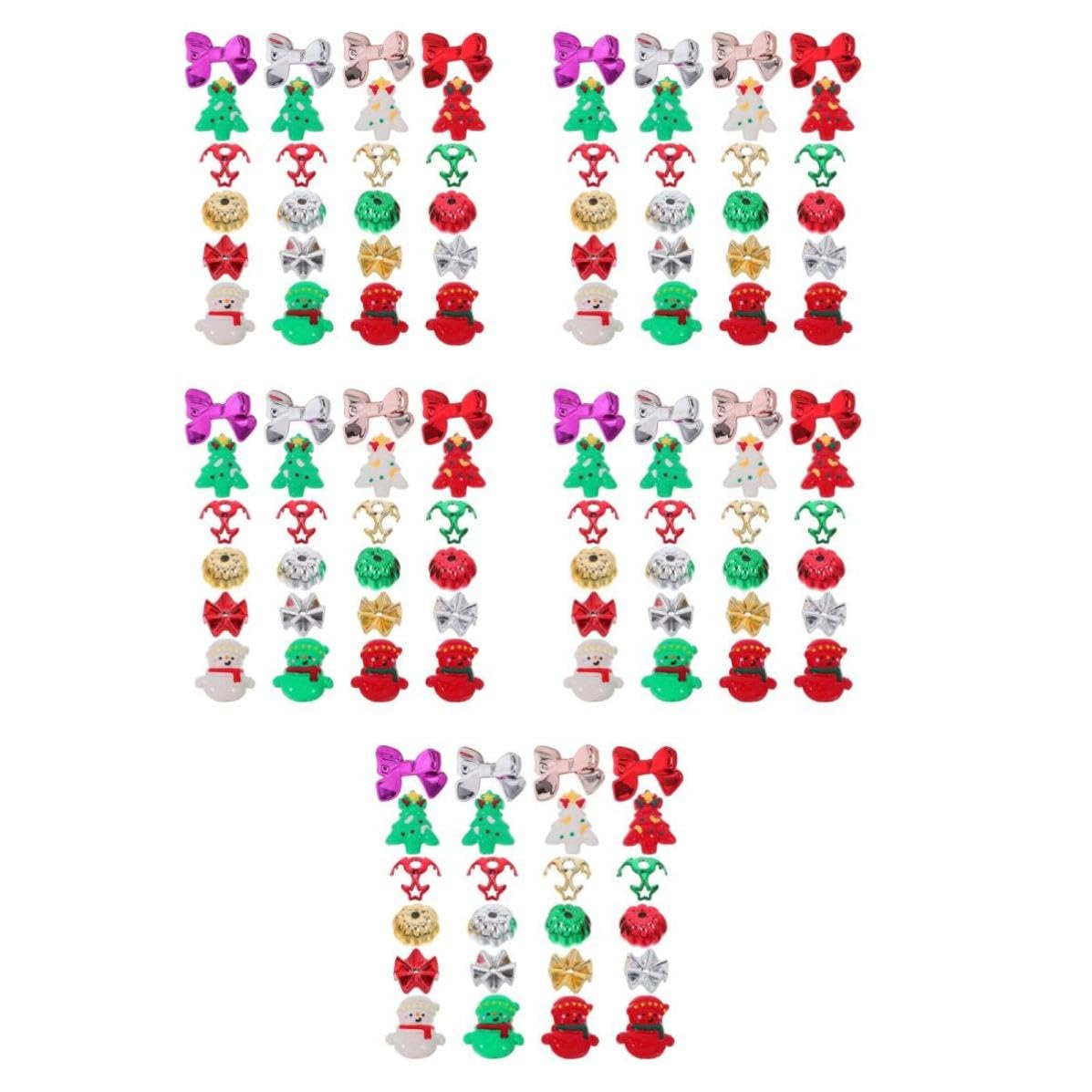 Beaupretty 120 Piezas Cuentas Navideñas Pintadas a Mano para Pulseras y