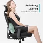 Mixtrend Travel Lumbar Pillow – Inflatable Memory Foam Back Support Cushion for Airplane, Car, Office Chair, Long Flight – Ergonomic Pain Relief for Women, Men & Kids (Matcha Green)