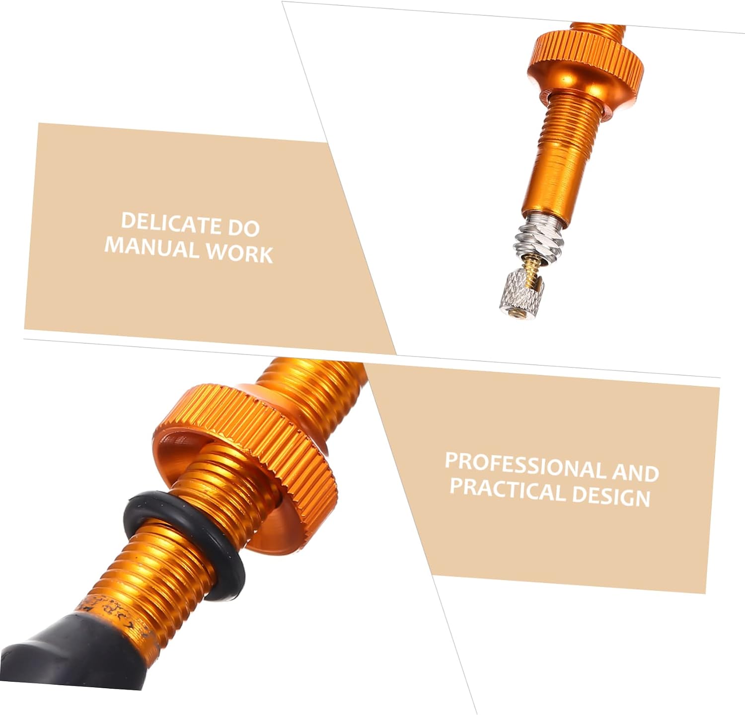 Ciieeo 1pair Metal Tubeless Tire Valve Stems Bike Tire Valves for Bike Accessory