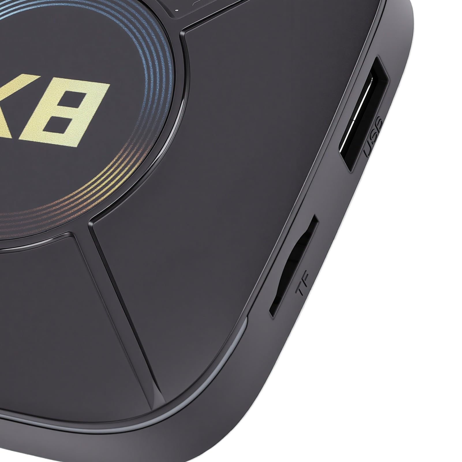 Dpofirs TV Box 4K na Androida 14.0 (64-bitowy), Odtwarzacz Multimediów Strumieniowych 4K do Kina Domowego, 2 GB RAM i 16 GB ROM, Oświetlenie Otoczenia RGB