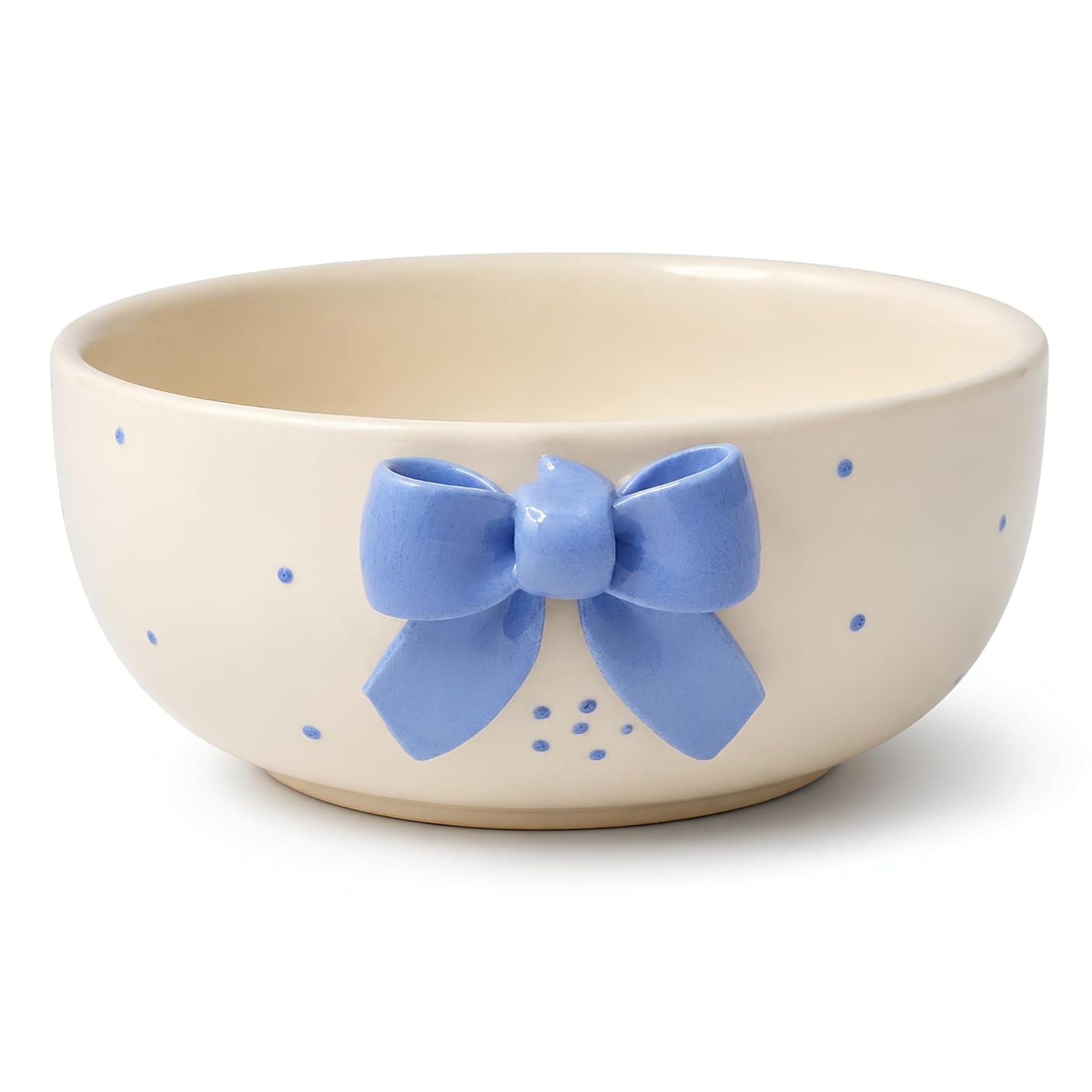 Pink Bow Bowl - Cute Ceramic Snack Bowl -9