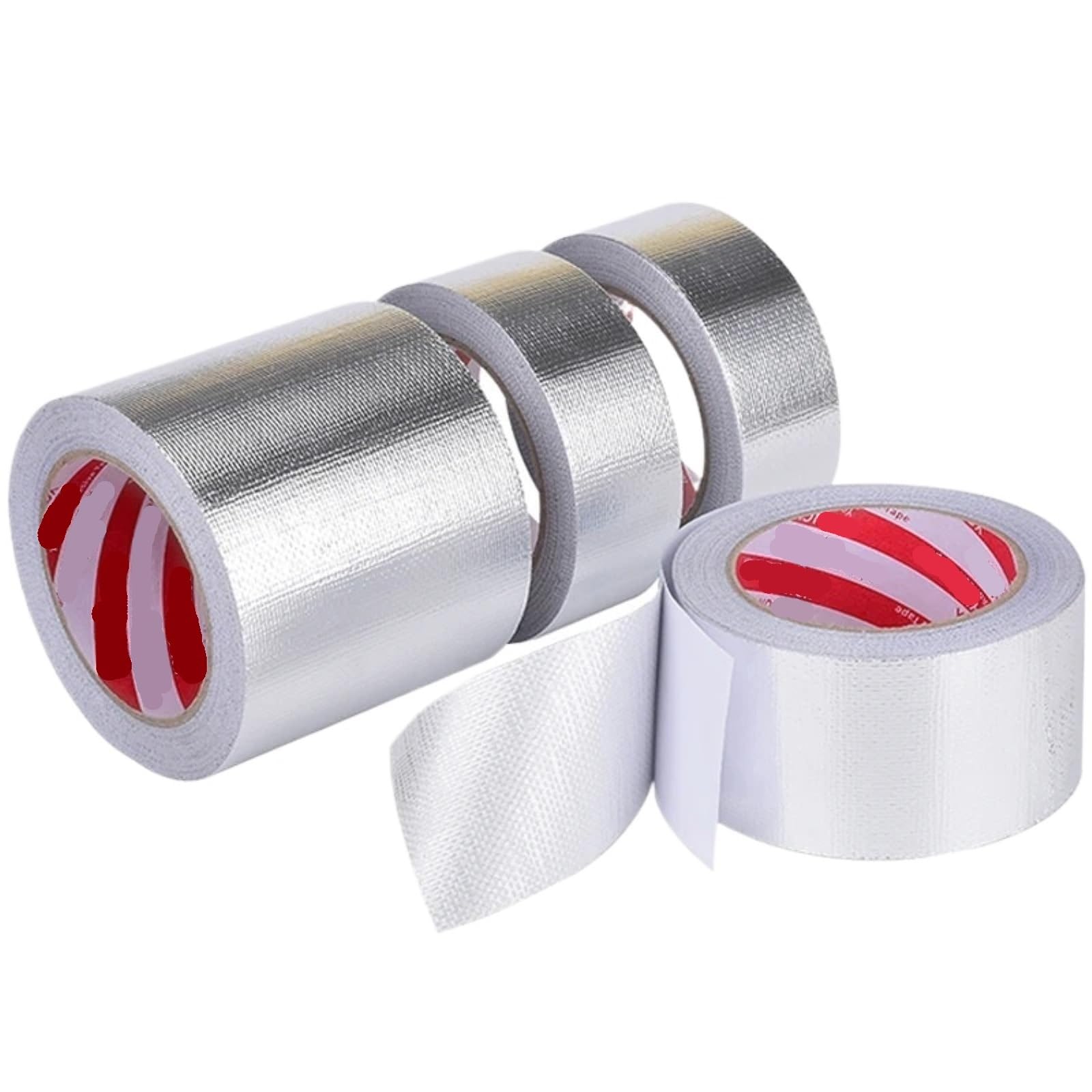Fiberglass Aluminium Foil Tape Fireproof High Temp Sealant Roll For HVAC