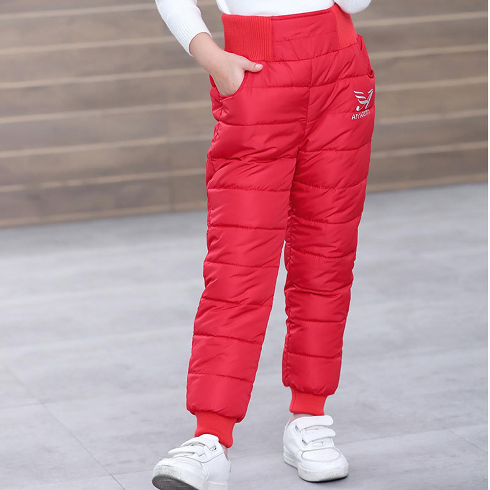 Genérico Pantalones Deportivos Niño Pantalones de Nieve para Niños con Forro Polar Abrigados para Deportes de Invierno y Actividades Exteriores