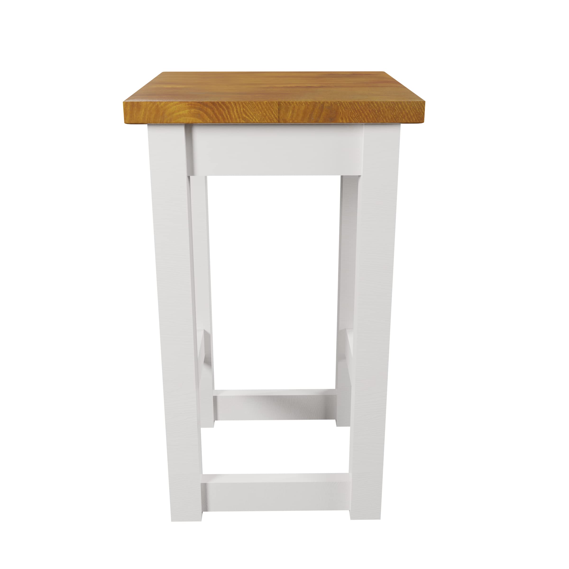 Magnetic Mobel Tabouret de Bar en Bois Massif Hauteur d'assise 55 cm Chêne Charge Max. 110kg Repose-Pieds Intérieur Extérieur Chaise de Bar Tabouret de comptoir