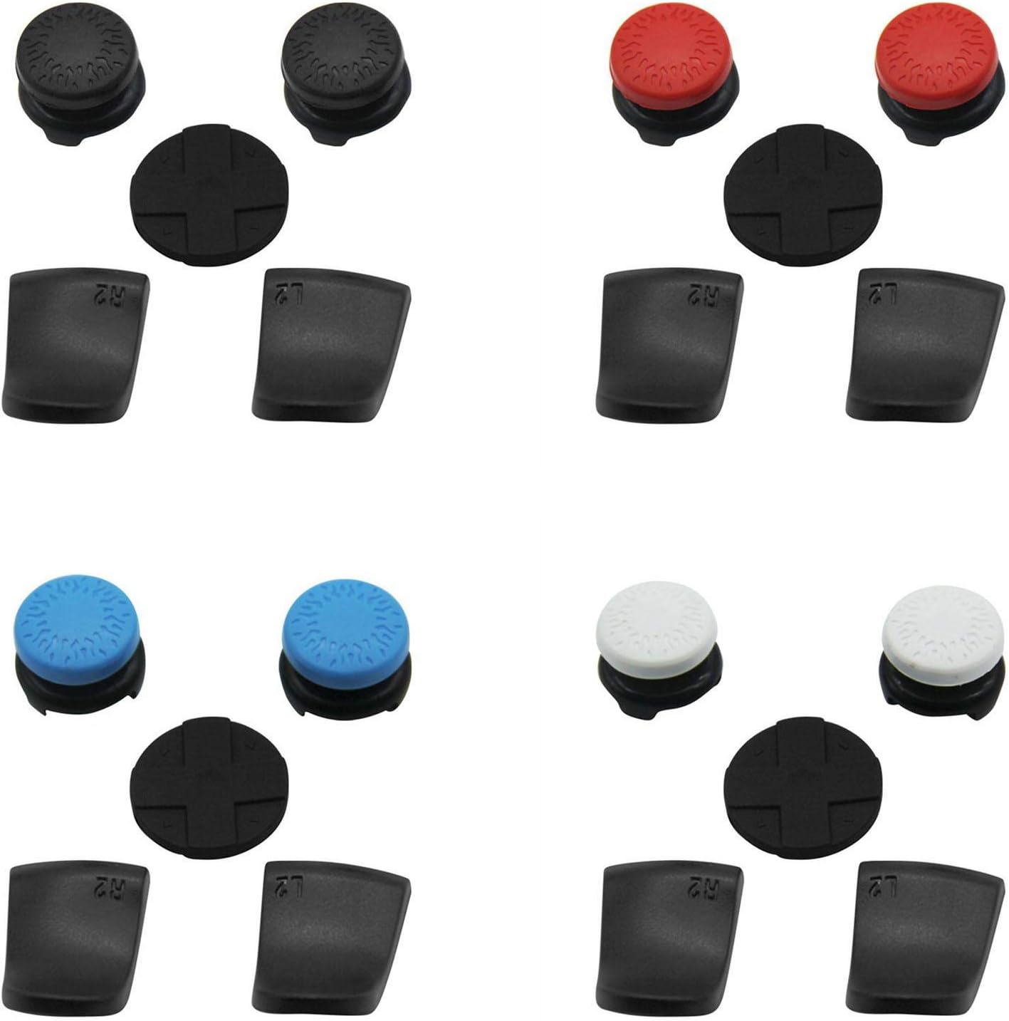 iFlymisi Trigger Extenders for PS5 Controller Trigger Extenders with Buttons Joystick Cap Button Extension Set - Heighten The Joystick, Expand L2 & R2 Buttons for PS5 Gamepad