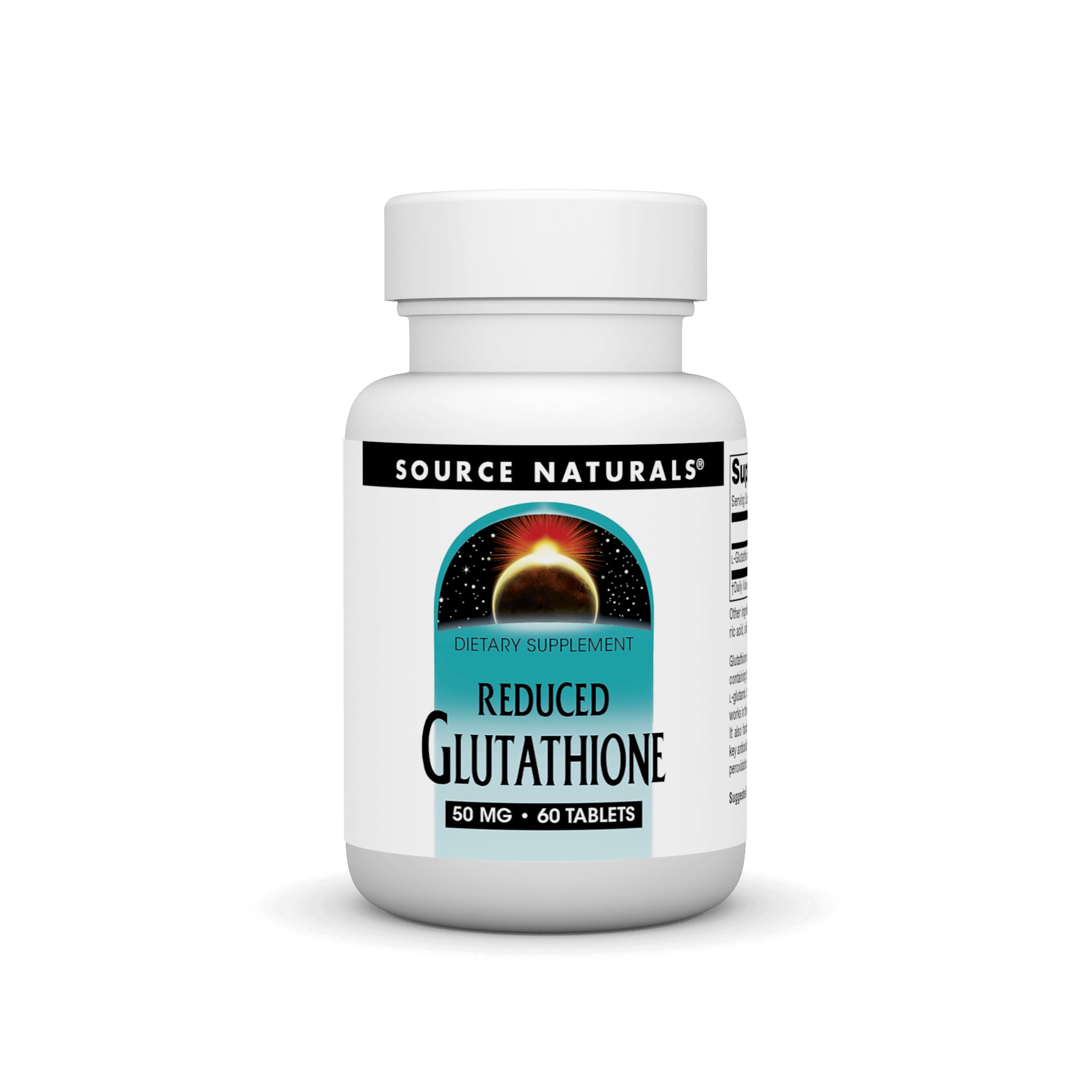 Source Naturals Glutathione, Supplement for Liver Support* - 50mg - 60 Tablets