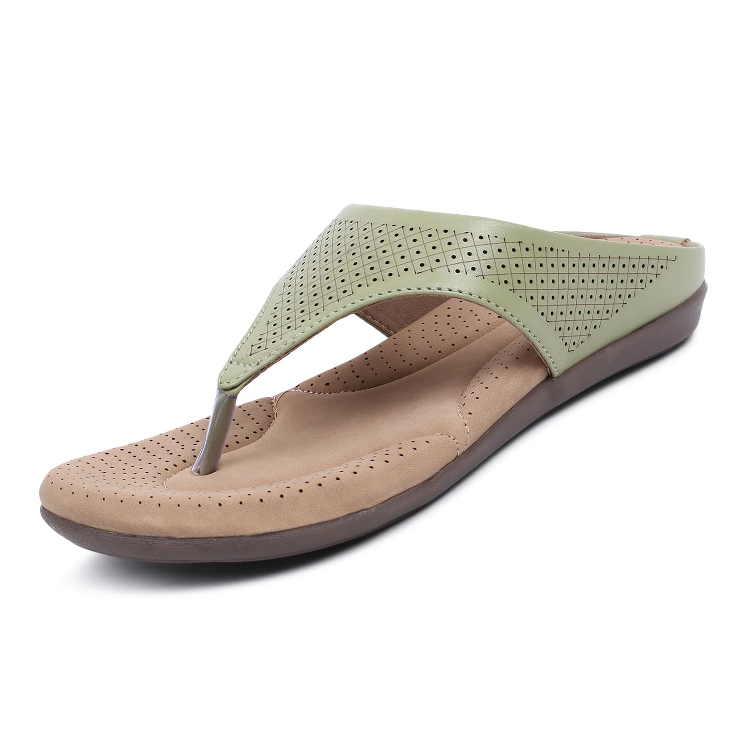TRASE Perfo Soft Comfortable Flats Slippers for Women (Green, 8 UK) (B0DCSQY77B) Amazon Price History, Amazon Price Tracker