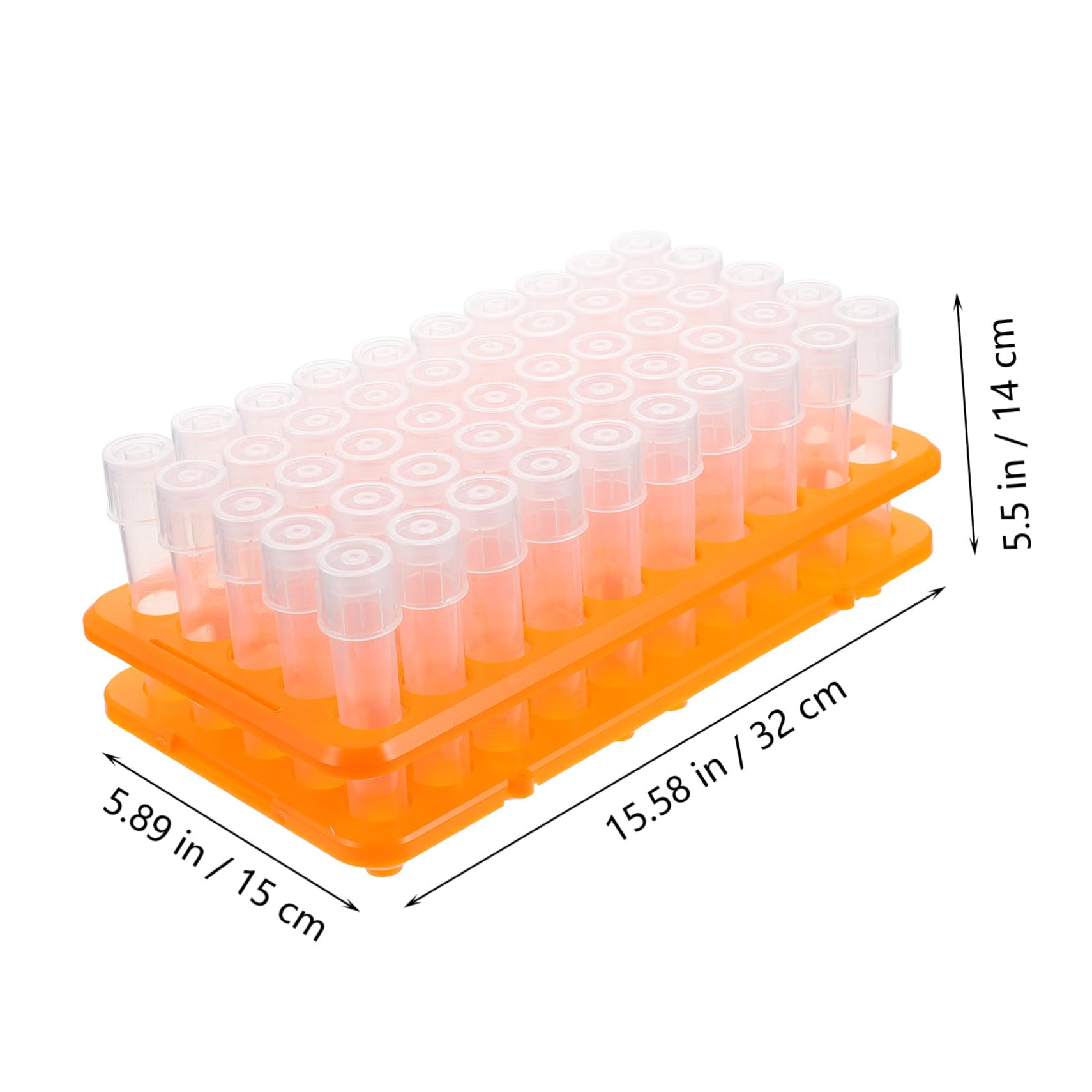 ibasenice Utensilios de Laboratorio Tubo de Cultivo de Tubo de ensayo Experimental de 100pcs Ciencia con 1 Bastidor multifunción