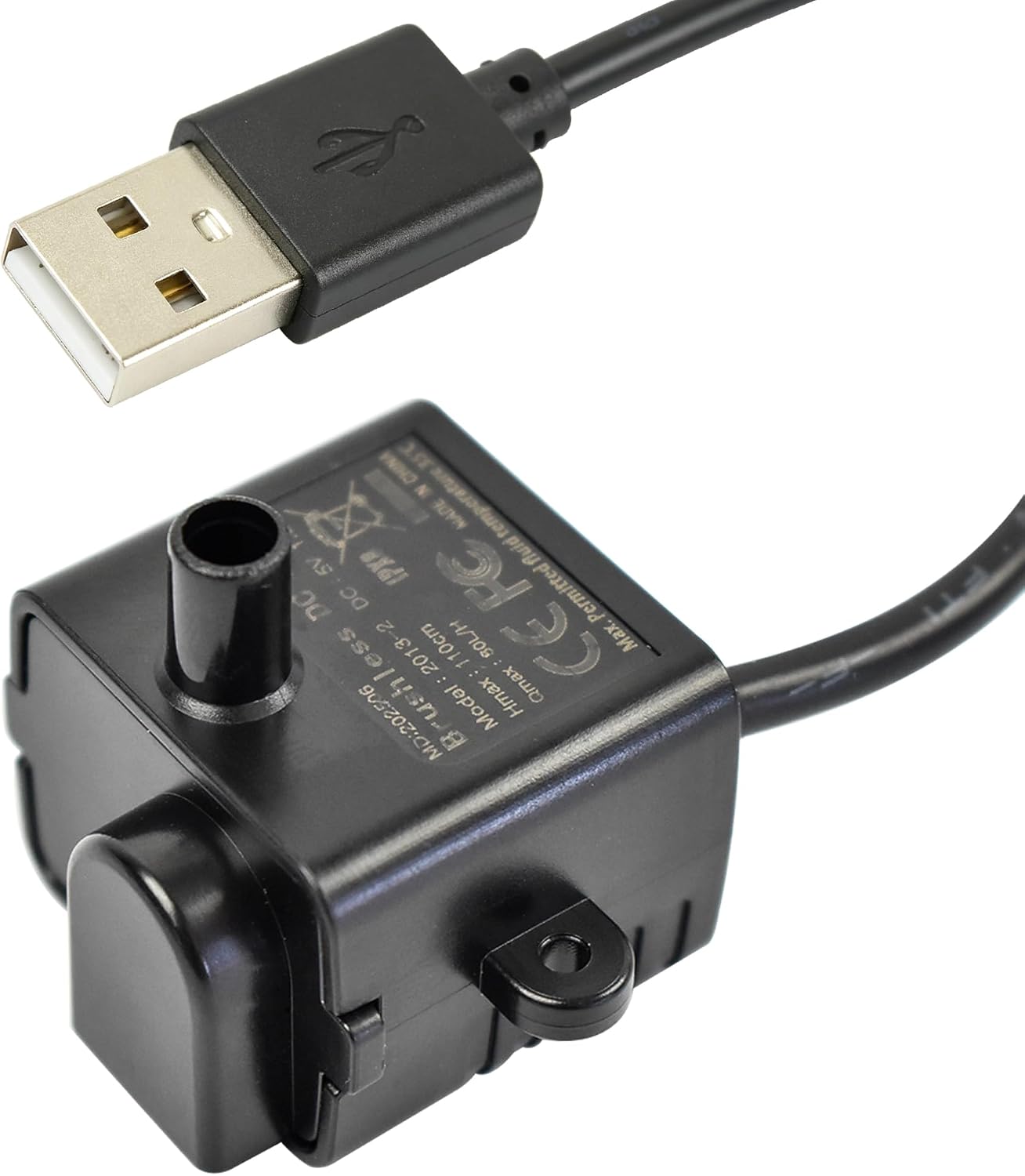 CONQUERALL USB DC 5V Quiet Circulation Pump 21GPH 3.6ft for Pet Fountain and Condensate Drainage