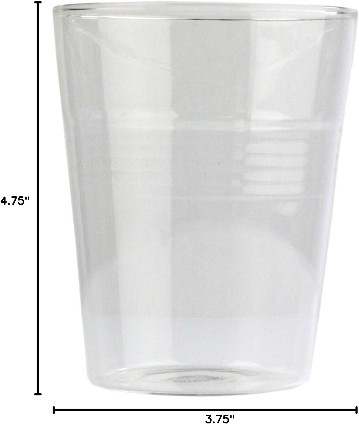 Sturdy 18 oz Retro Drinking Glasses Set 6 | Mid Century Modern Bar