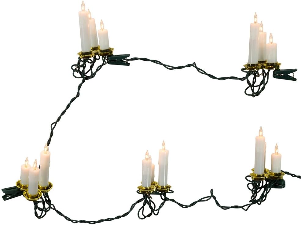 Kurt Adler 14-Light Triple Candle Light Set, 30-inch Length, Multicolor