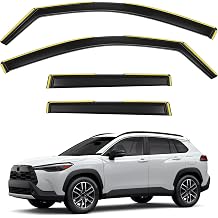 in-Channel Rain Guards for Corolla Cross 2022-2026, Side Window Deflectors Visor Rain Guards Vent Guard Shade Deflectors Compatible with Toyota Corolla Cross Accessories 2022-2026