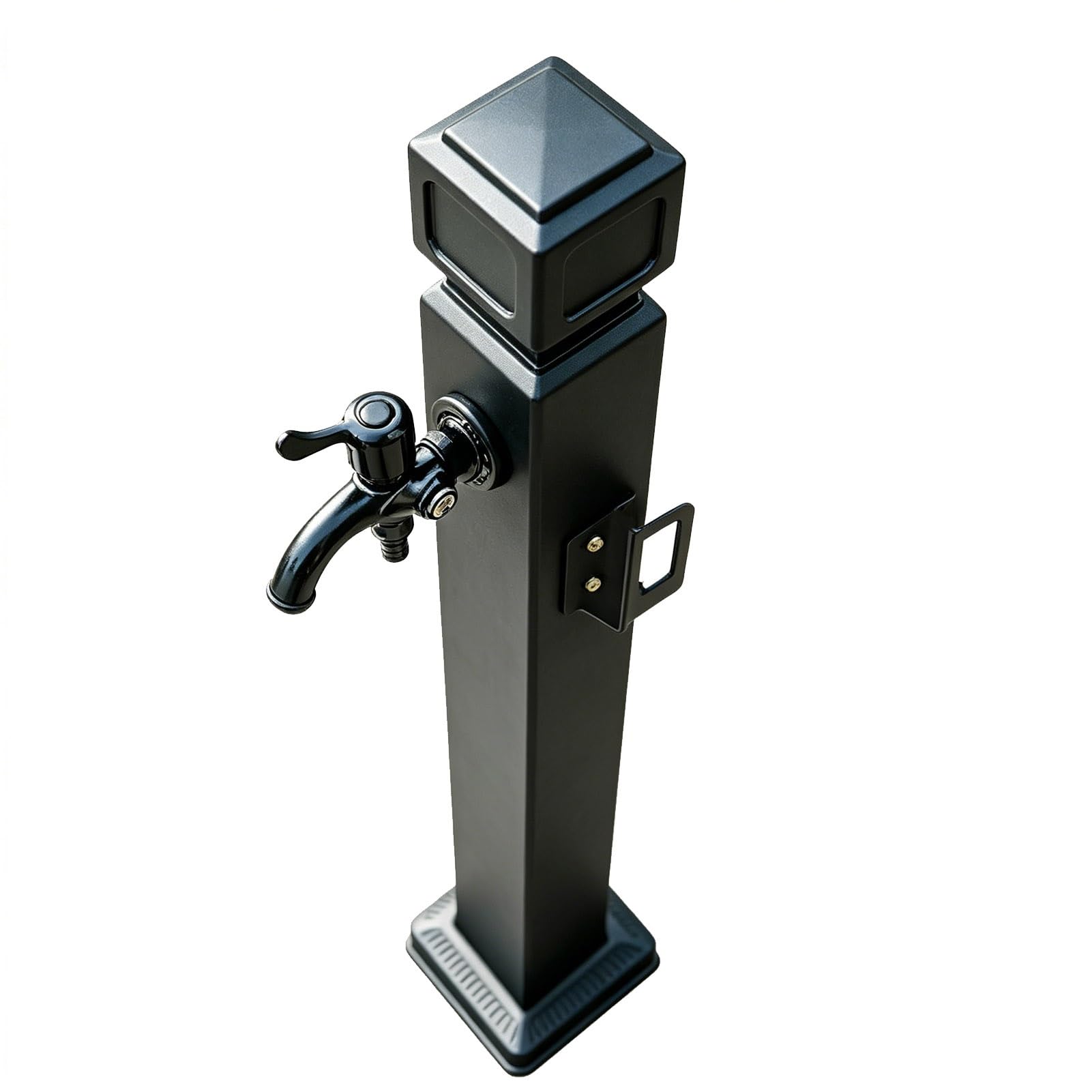 Gaommini Style 1 304 Stainless Steel Water Tap Cylindrical Vertical Garden Water Column, Freestanding Hose Stand With Faucet, Water Fountain Yard Hydrant For Irrigation/Washing(,Height: 80Cm/31.5In)