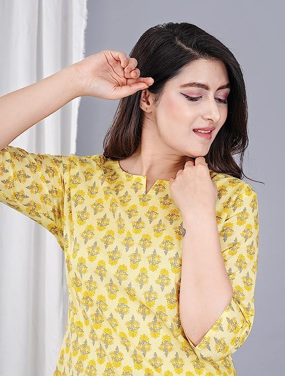 Image of Ganpati Cotton Printed Night Suit for Women's Shirt and Pyjama Sleep wear Set for Womens and Girls Combo Pack