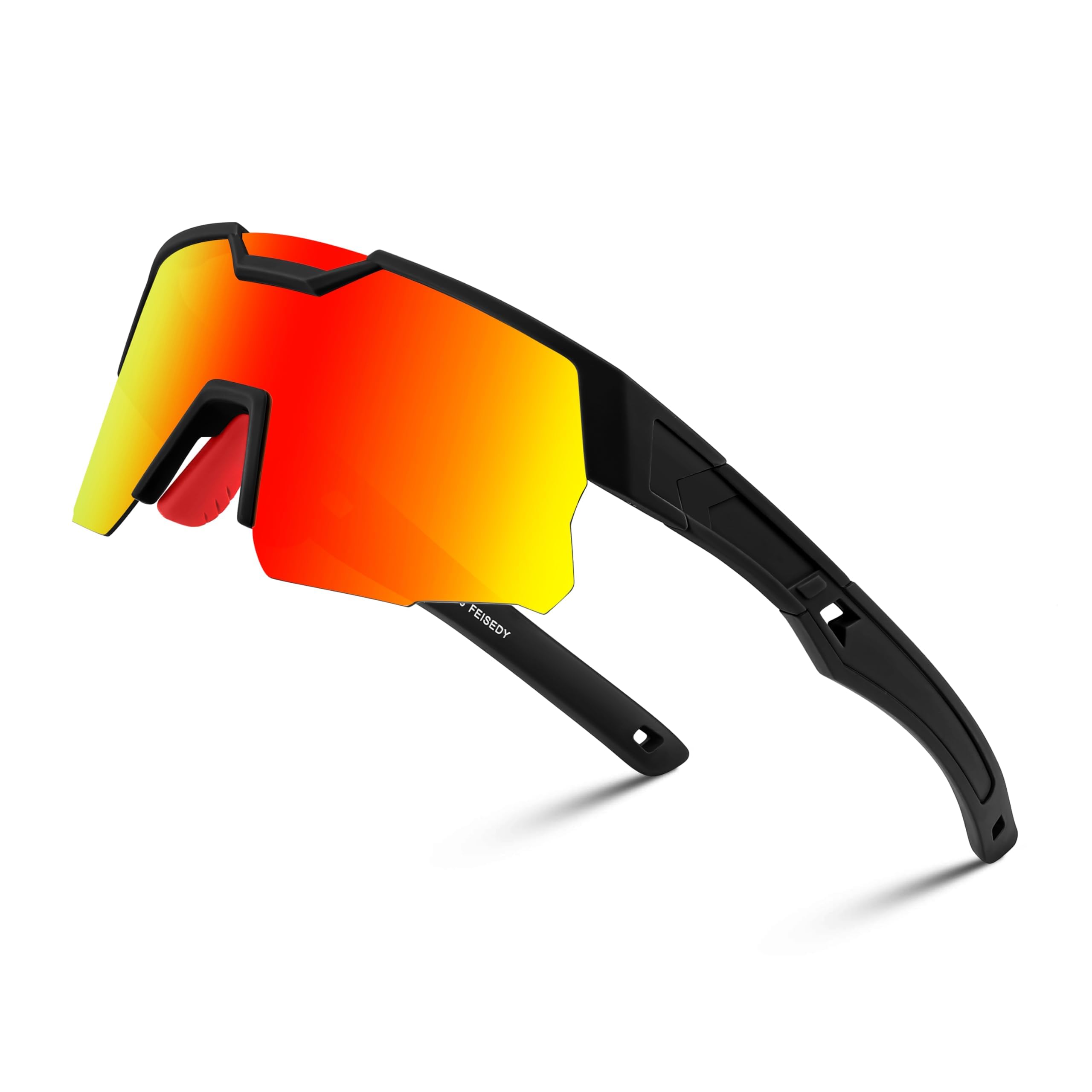 FEISEDY Gafas de Sol Deportivas Polarizadas para Niños de 8 a 16 Años Gafas Deportivas de Ciclismo Béisbol UV400 para Niños y Niñas B0093