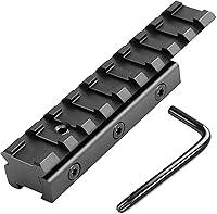Vista 1 de 11mm Dovetail to 21mm Upgraded Build-in Locking Screws Picatinny Rail Low Profile Scope Mount Converter Base 3/8" to 7/8" Converter