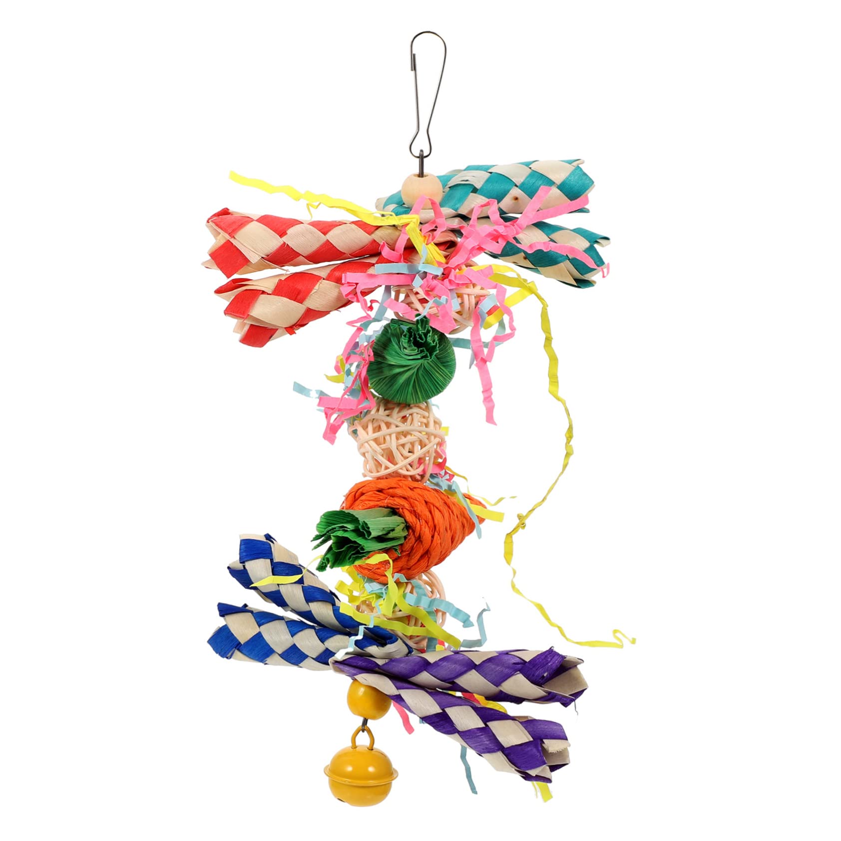 BESPORTBLE 5pièces Jouet à Mâcher pour Oiseaux Accessoire Naturel Rotin pour Perruches Et Perroquets Stimule Petits Animaux
