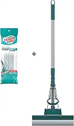 Kit Mop Limpeza Geral Plús + 1 refil extra, combina três funções lavar, enxaguar e secar, KIT0266, Flash Limp, Verde