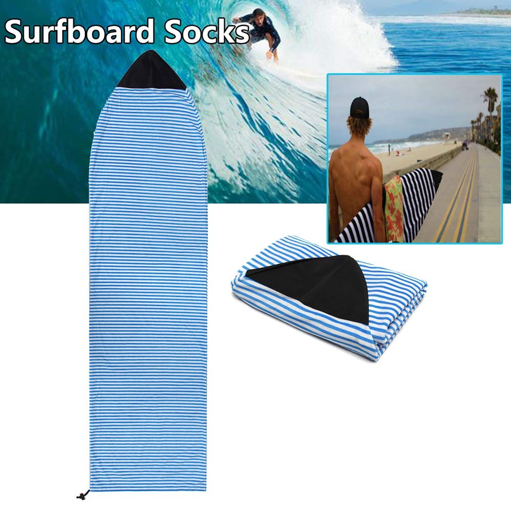Shumo Surfboard Chaussettes Housse De Protection pour Sac De Surf à Rayures Bleues Et Blanches