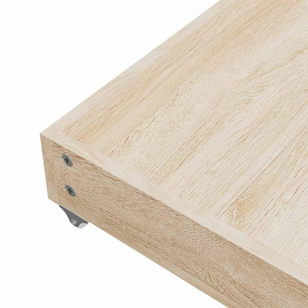 Bettschubladen 2 Stk. Cappuccino aus Holzwerkstoff und Kunstleder, 67 x 50 x 16 cm, passend für Bettgestell, Bettkasten, Stauraum und Ordnung im Schlafzimmer