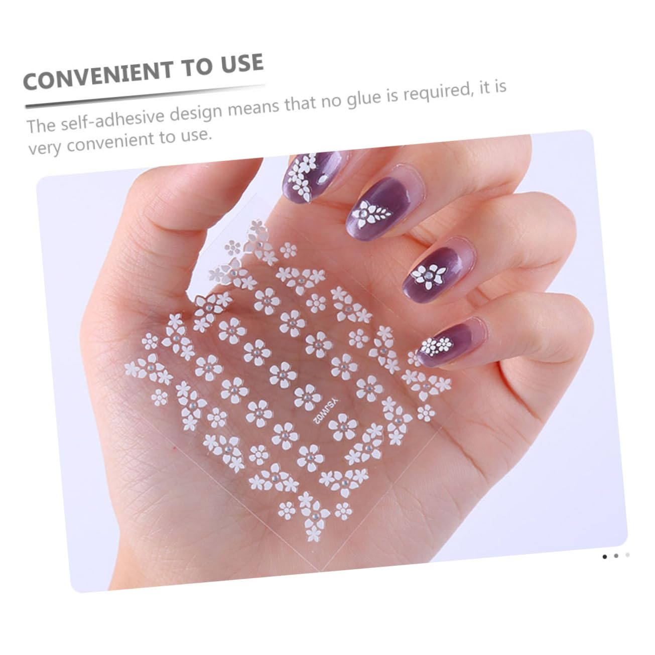 PACKOVE 5 Set Adesivi Per Unghie Fiori Delicati Stickers Per Decorazione Unghie Autoadesivi Nail Art Per Manicure Diy Per Casa E Salone Per Amanti Della Nail Art 30 Fogli*5