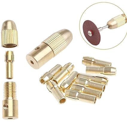 DIY Crafts Design No # 4, Set of 7 Pcs, 3.17mm+3.0mm Micro Twist Hand Drill Chuck Electric Drill Bit Collet A Complete Attachment S (Design No # 4, Set of 7 Pcs)
