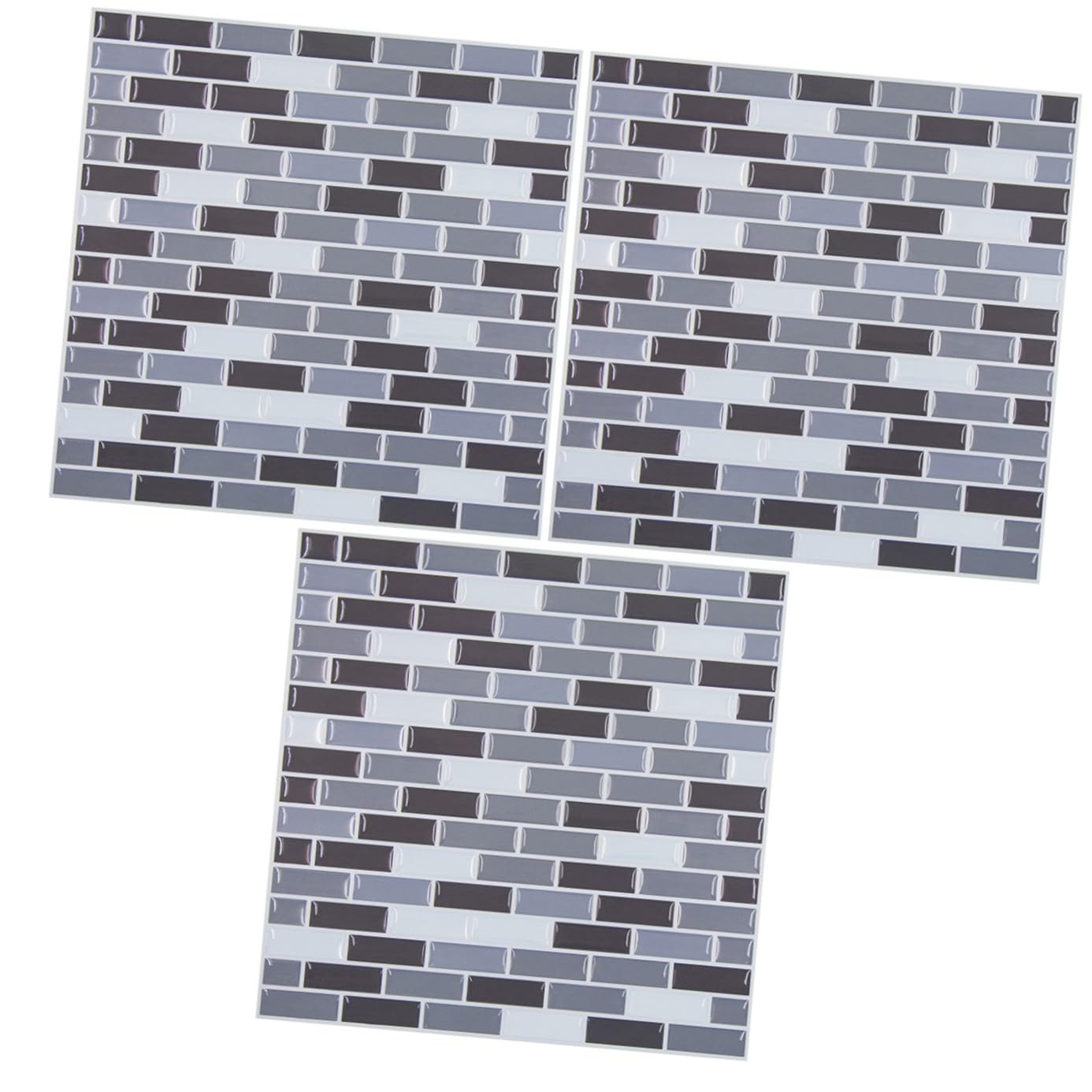 Papier peint blanc autocollant mosaïque PVC noir : masquez vos vieux murs de salle de bain