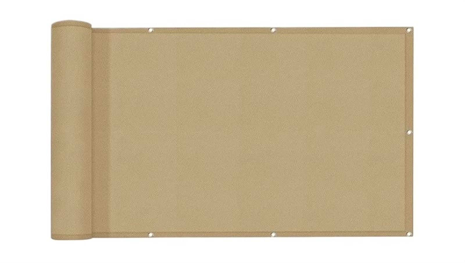 frangivista balcone Recinzione impermeabile Vela Ringhiera for balcone Schermata for la privacy Antipioggia Anti-UV for terrazza Tessuto barriera antivento Panno parasole(Coffee - 50CM,1.5x2m)