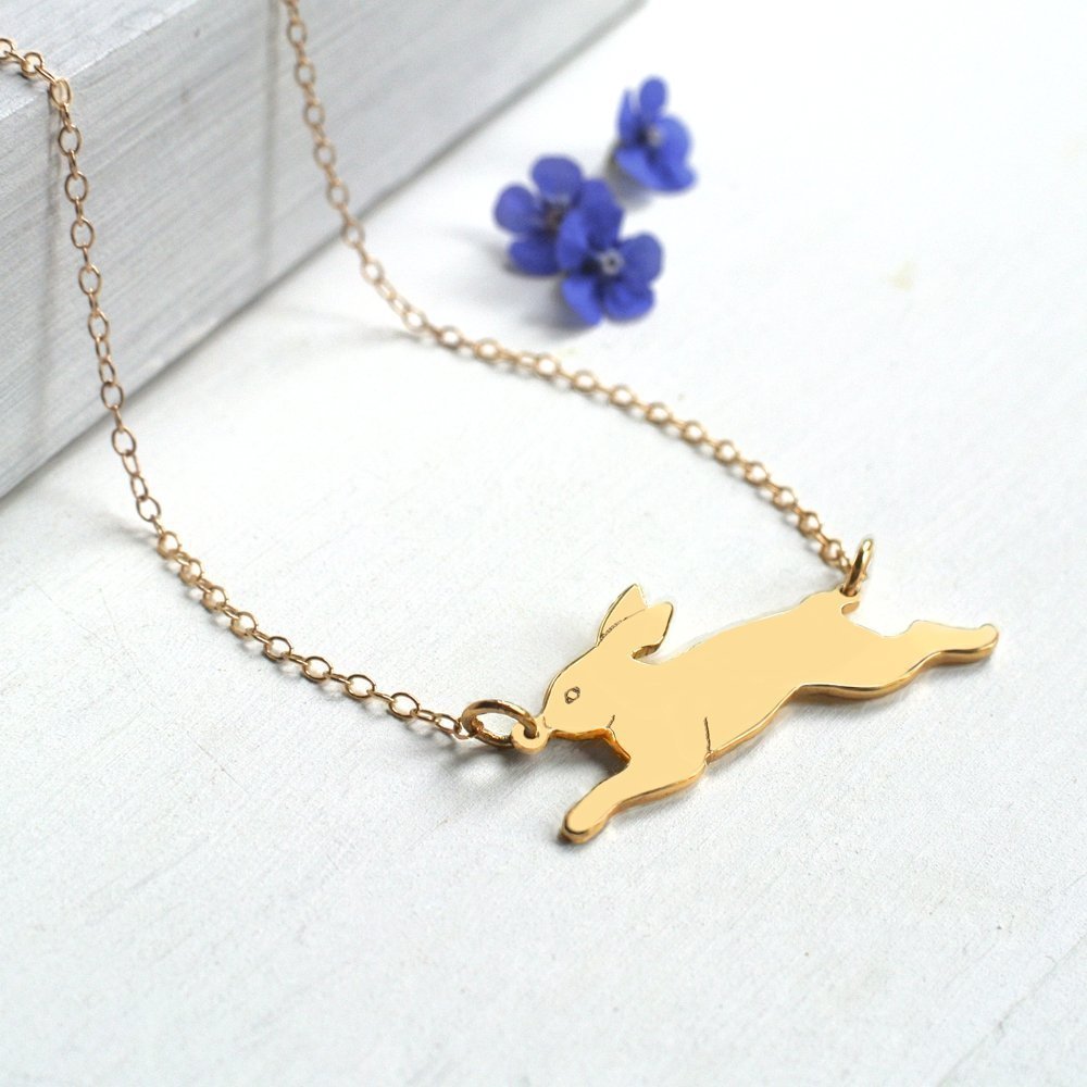 rabbit pendant gold