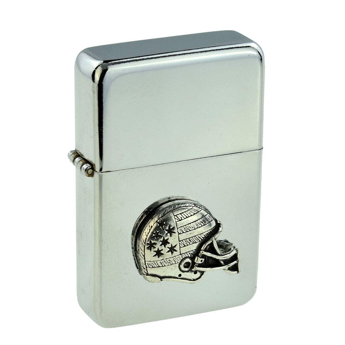 Gtr Prestige Giftware Silver Classic Petrol Lighter With Pewter Usa American Football Helmet Badge (Uk Only)